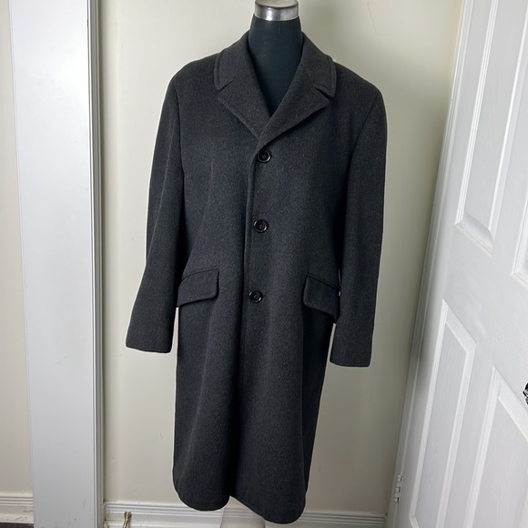 Vintage Kingsway Simpson Sears Boyfriend Wool Trench Slouch Coat Size Large - Picture 8 of 13